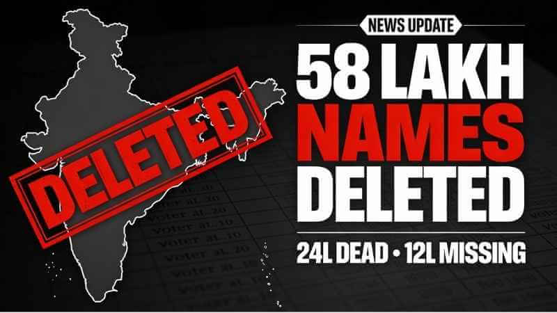 Bengal Draft SIR: 58 Lakh Names Deleted, 24 Lakh Dead and 12 Lakh Missing