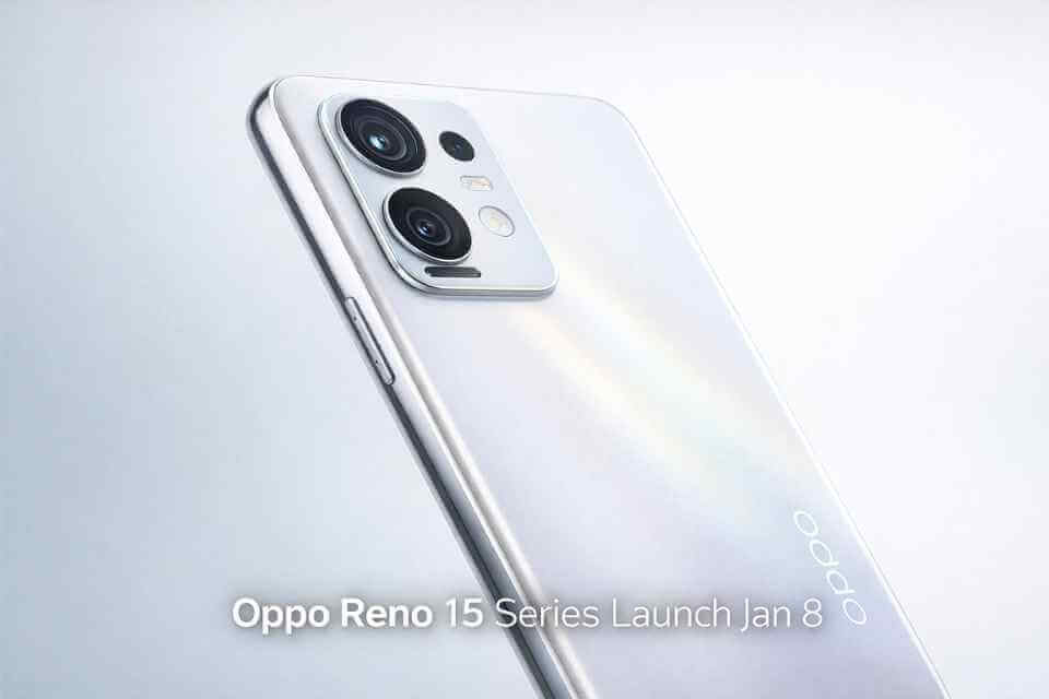 Oppo Reno 15 Series 5G Phones Set to Launch on January 8 in India