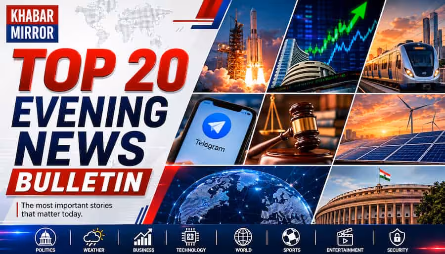 Top 20 Evening Headlines: Biggest India, World and Business Updates Today