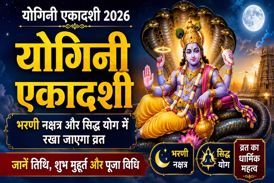 योगिनी एकादशी 2026: भरणी नक्षत्र और सिद्ध योग में रखा जाएगा व्रत, जानें धार्मिक महत्व