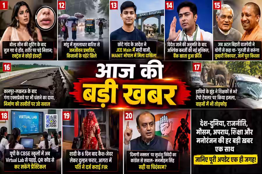 आज की बड़ी खबरें 17 अगस्त 2026: राजनीति, दुनिया, कारोबार और खेल की अहम खबरें